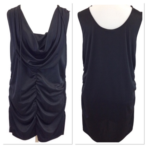 torrid Tops - Torrid black ruched sleeveless cowl neck top